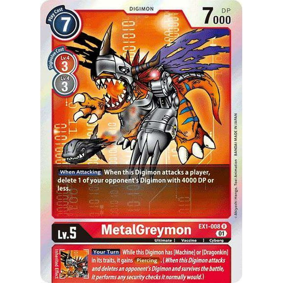 Digimon Classic Collection Rare MetalGreymon EX1-008