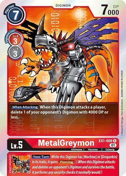 Digimon Classic Collection Rare MetalGreymon EX1-008