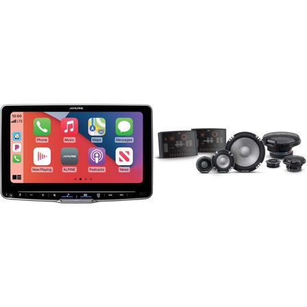 Alpine ILX-F509 Halo9 9" Multimedia Touchscreen Receiver w/ R2-S653 6.5" 3-Way Comp Set