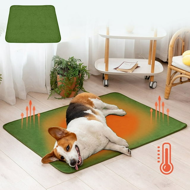 Fiudx Alfombra Autocalentable para Mascotas, Tecnología de Calidez Invernal, Material Suave y Esponjoso, Comodidad Silenciosa, Uso En Interiores y Exteriores, Diseño Antideslizante y Lavable, para Ga