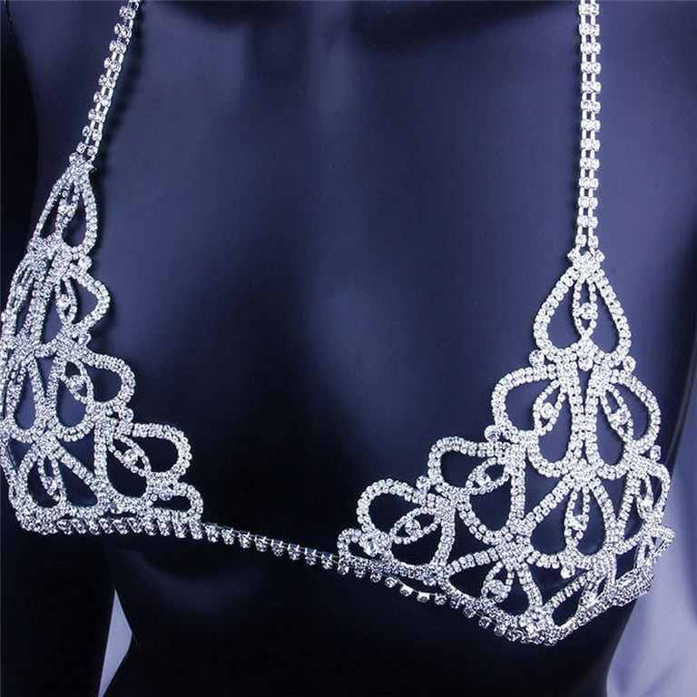 Sexy Rhinestone Body Chain with Multilayered Long Choker Necklaces Rhinestone  Jewelry Necklace Chain - Necklaces, Facebook Marketplace