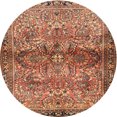 thumbnail image 1 of Ahgly Company Indoor Round Traditional Mahogany Brown Persian Area Rugs, 3' Round, 1 of 6