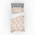 thumbnail image 2 of Ambesonne Rose Bedding Set 4 Pcs, Doodle Swirls and Hearts, Queen, Cream Rose and Umber, 2 of 3