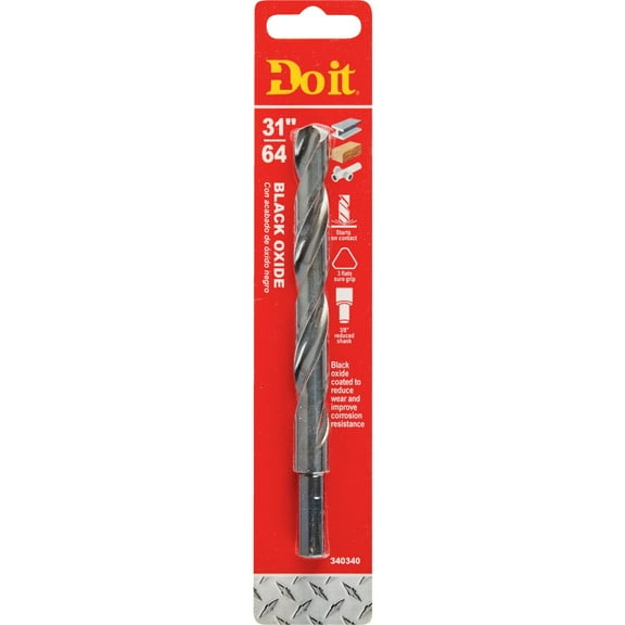 Do it 31/64 In. Black Oxide Drill Bit  325811DB