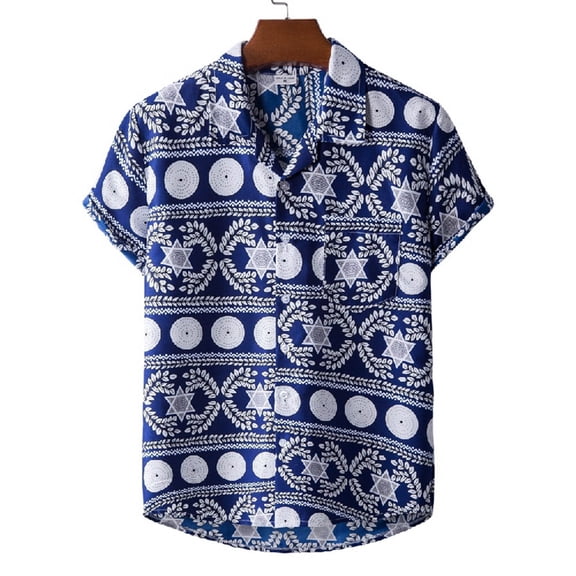 ALLLIST Hawaiian Mens Shirts Short Sleeve Collared Big And Tall Button Down Shirts Casual Clothing for Men