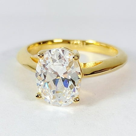 - ON SALE - Gia Dora 2CT Oval Solitaire IOBI Simulated Diamond Ring 8