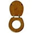 thumbnail image 4 of TOPSEAT Siège de Toilette Rond Native Impression avec Charnières en Nickel Brossé, Bambou Naturel, 4 of 10