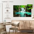 thumbnail image 4 of Elephant Stock Thai Huay Mae Khamin Waterfall Wall Art - Horizontal Multi Panel Canvas - Living Room Wall Decor - Nature Multi Panel - Turquoise And White Decor - 23" x 14", 4 of 4