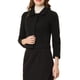 thumbnail image 1 of Abrigos cortos elegantes de botón para mujer Inspire Chic, color negro, con cuello de punta, 1 of 6