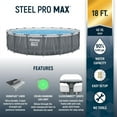 thumbnail image 3 of Bestway Steel Pro MAX 18' x 48" Metal Frame Above Ground Pool Set w/ Color-Changing LED Light, 3 of 13