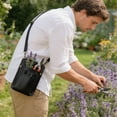 thumbnail image 4 of Tool Bag for Outdoor and Home Use with Leather Construction and Reinforced Stitching for Gear Organization,13.5 cm×19 cm,Black, 4 of 9