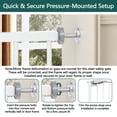 thumbnail image 4 of Leumius 29.5-44.1" Wide Baby Gate for Stairs, Dog Gate Indoor for Doorways, No Drilling Pressure Mounted Pet Gates for Kids White 01, 4 of 8