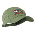 thumbnail image 5 of Fishing Fly and Bobber Embroidered Cap - Olive OSFM, 5 of 5