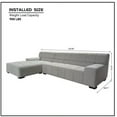 thumbnail image 6 of Williamspace Modern Fabric L-Shape Sofa,Microsuede Fabric Sectional Sofa Set,Oversized Sectional Sleeper Sofa Couch with Movable Ottoman for Living Room/loft/Apartment, 6 of 6