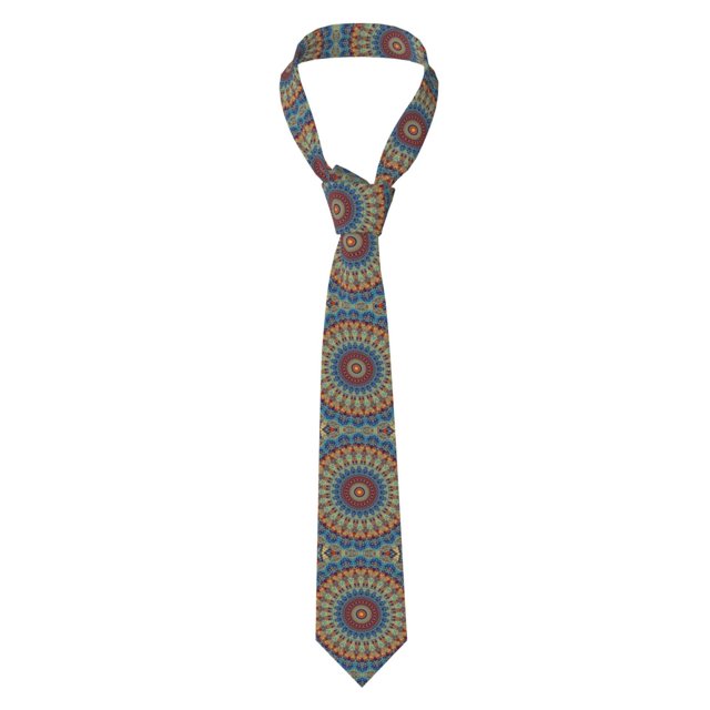 Balery Round Mandala Corbata Clásica de Seda para Hombre, Corbata Tejida Jacquard, Corbatas Formales para Negocios y Bodas