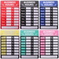 thumbnail image 1 of EeaseCA 6pcs Business Hours Self-adhesive Stickers Business Hours Signs Rewritable Open Signs Sticker, 1 of 8