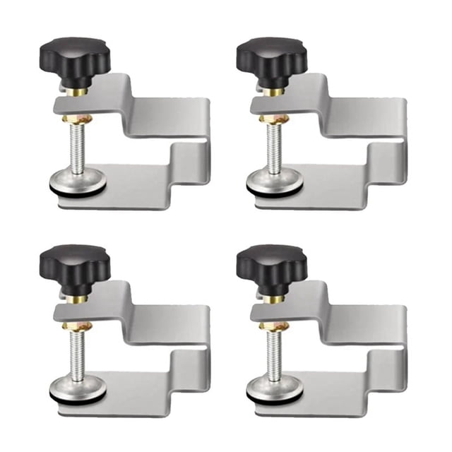 Plantilla Herrajes para Gabinetes con Abrazadera en C, Clip Fijación para Cajones para Instalar en Puertas y Cajones, Herramientas Flexibles para Trabajar la Madera, 4 Piezas Más