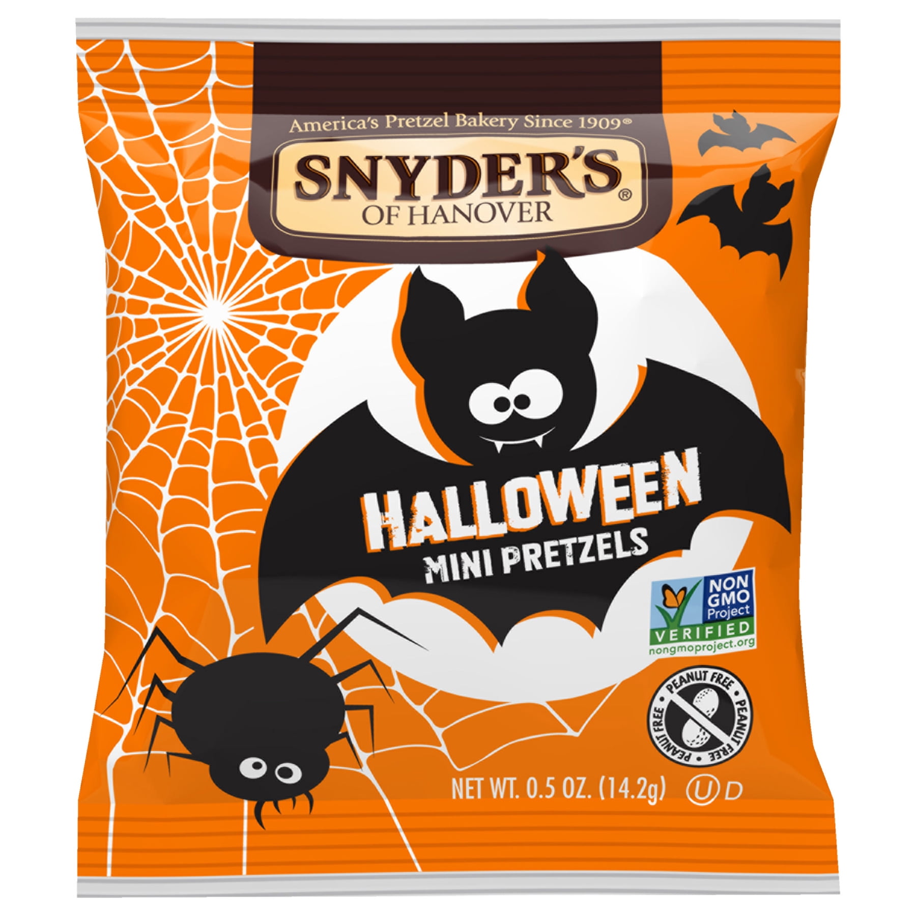 Snyder's of Hanover FatFree Halloween Pretzel Treats, 0.5 Oz. Single