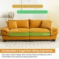 thumbnail image 5 of Dinosisco 84"L Deep Seat Sofa, Corduroy Upholstered Sleeper Couch for Living Room, Yellow, 5 of 8