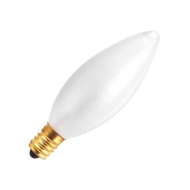 40 Watt 130 Volt B10 E14 Euro Base Torpedo Decorative Light Bulb Frost