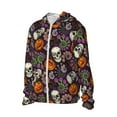 thumbnail image 2 of Fotbe Halloween With Skull Men's Women's UPF 50+ Sun Protection Jacket Hooded Cooling Shirt with Pockets Hiking Outdoor Performance-Small, 2 of 8