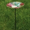 Evergreen HumBird Glass Birdbath