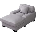 thumbnail image 3 of Sofa Lounger, Modern Mid-Century Indoor Oversized Chaise Lounger Comfort Sleeper Sofa with Pillow and Soild Wood Legs, Velvet Upholstered Sofa Recliner for Living Room Bedroom, 3 of 5