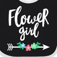 thumbnail image 4 of Inktastic Flower Girl with Arrow and Flowers Girls Baby Bib, 4 of 4