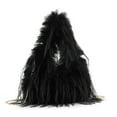 thumbnail image 7 of Faux Fur Tote Bag for Women Y2K Fluffy Handbag Purse Small Cute Plush Shoulder Bag Furry Hobo Bag with Chain, 7 of 7