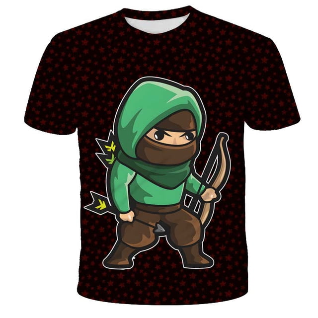 Children's T shirt Tops Fashion Printed 3D T shirt Cartoon Kids T-Shirts Casual Short-Sleeved Tops Kids Size 3-14T8T Gong Bohan LED