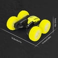 thumbnail image 4 of Coche Rc 4WD RC Car Rotación de 360 ​​grados 2.4G Doble cara Flips Best Gifts (Amarillo) Tmvgtek libre de BPA, 4 of 4