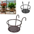 thumbnail image 4 of Hanging Planter Railing Planters Flower Pot , Rail Planter Baskets, Wire Flower Pot Holder Plants Hangers for Orchid, Deck, Patio Ledge, Balcony,[Black], 4 of 9