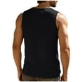 thumbnail image 4 of LIBRCLO Mens Tank Tops Solid Color Elastic V-Neck Shirts Fashionable Sports Leisure Fitness Tank, 4 of 8
