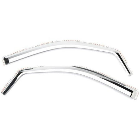 Putco 480059 Element Chrome Window Visor In Channel; Front; [Available While Supplies Last];