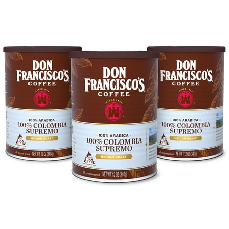 Don Francisco's Colombia Supremo Medium Roast Ground Coffee 12-Ounce (Pack of