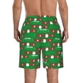 thumbnail image 3 of Kdxio Cute Santa And Ho Ho Ho Pattern Mens Casual Shorts - Drawstring Summer Beach Sports Shorts for Men, 3 of 9