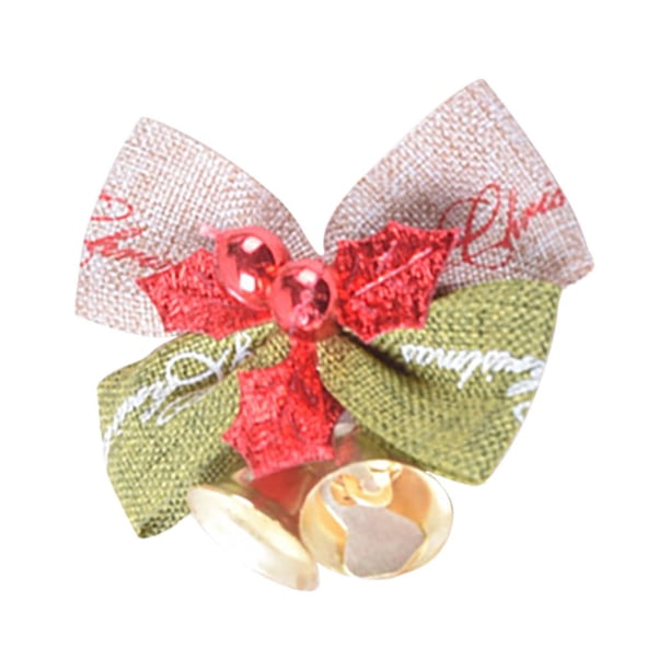 Gibobby Corbata de árbol de Navidad con decoración de campana de hierro Navidad Mini con campana(B)