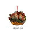 thumbnail image 2 of xihome Adorno navideño colgante de acrlico con forma de animal del bosque (10 cm) para rbol de Navidad., 2 of 6