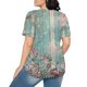 thumbnail image 2 of Tops Cortos para las Mujeres Cuello Redondo Suelto Impreso de Manga Corta, Tops Sueltos para las Mujeres, 2 of 5
