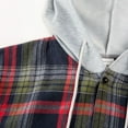 thumbnail image 4 of Veste à Carreaux pour Hommes--Chemise en Flanelle Doublée avec Boutons devant et Capuche Attachée pour Hommes Soulignée par un Vêtement d'Extérieur Confortable et un Style Décontracté Polyvalent, 4 of 6