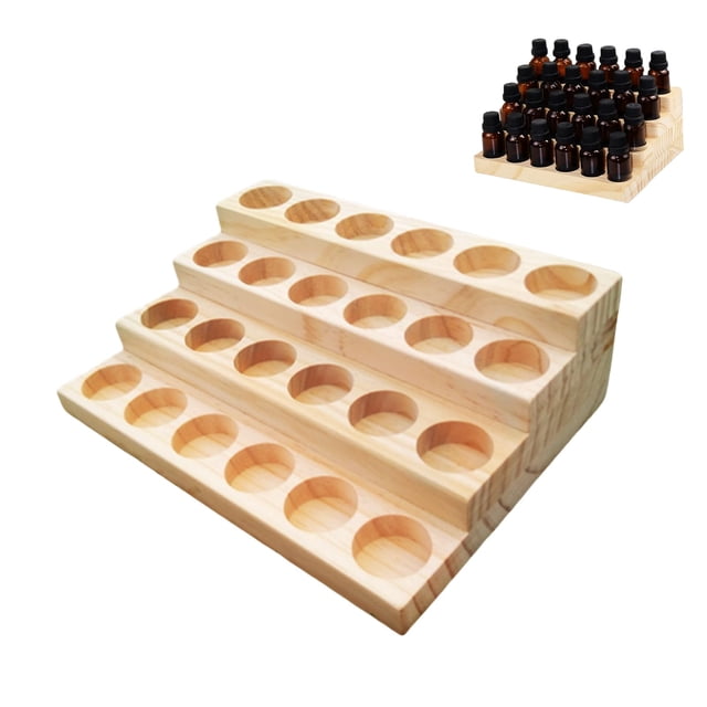 Expositor de aceites esenciales LONG TAO de 4 niveles para 24 botellas