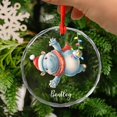 thumbnail image 5 of Awesome Hippo Lover Glass Xmas Ornaments, Personalized Name Hippo Animal Ornament Gift for Men Women Son Daughter, Hippo Xmas Ornaments Hanging, Customized Hippo Glass Christmas Ornament 2025, 5 of 6