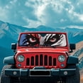 thumbnail image 3 of Yuyamidu Eyes Windshield Sun Shade for Jeep Wrangler JL JLU & Gladiator JT, American Flag Sun Visor Protector Blocks UV Rays and Keep Vehicle Cool, 3 of 7