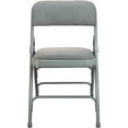 thumbnail image 6 of YSNW Grey Padded Metal Folding Chair - Grey 1-in Fabric Seat, 6 of 6