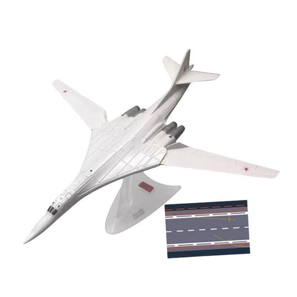 Modelo de avión bombardero estratégico Tupolev TU-160 a escala 1/200, modelo de avión, decoración de mesa resistente con soporte, recuerdo de aviación soviet