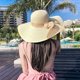thumbnail image 4 of Sombrero de paja de viaje de playa de verano para mujer, sombrero grande de ala, sombrilla plegable, moda coreana, vacaciones, 4 of 4