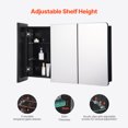 thumbnail image 2 of KFFKFF Medical Storage, 25.5 x 40in,Triple Mirror Door Medicine Cabinet,Superior Aluminum Structure, 2 of 9