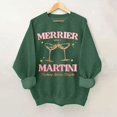 thumbnail image 3 of Married With A Martini Christmas Sweatshirts for Women 2025 Long Sleeve Crewneck Sweatshirt for Matini Lovers Pullover Tops, 3 of 4