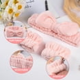 thumbnail image 4 of Diademas con pajarita de microfibra, diadema para maquillaje Facial, lazo cosmético, encaje para el cabello, lavado, Spa, Yoga, deportes, ducha, elástico ajustable, 4 of 5