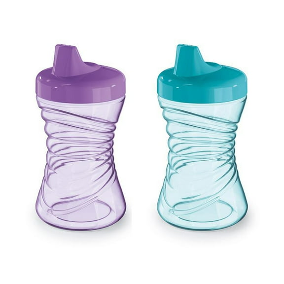 NUK Fun Grips Hard Spout Sippy Cup, 10 oz, 2 Pack, Girl